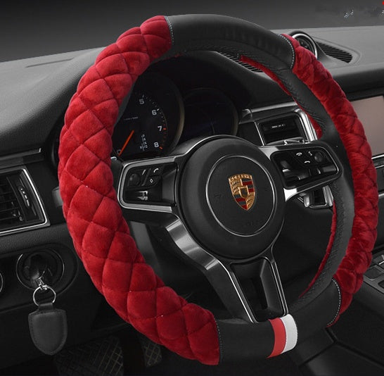 Universal Car Steering Wheel Cover Winter Decoration Cute 38cm Plush Footprint Auto Automobile Vehicle Steering Wheel Protector