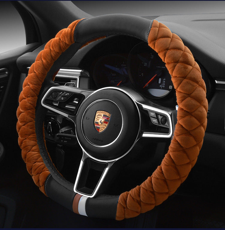 Universal Car Steering Wheel Cover Winter Decoration Cute 38cm Plush Footprint Auto Automobile Vehicle Steering Wheel Protector