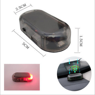 Solar simulation anti-theft warning light