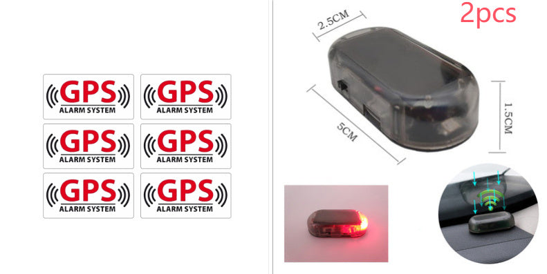 Solar simulation anti-theft warning light